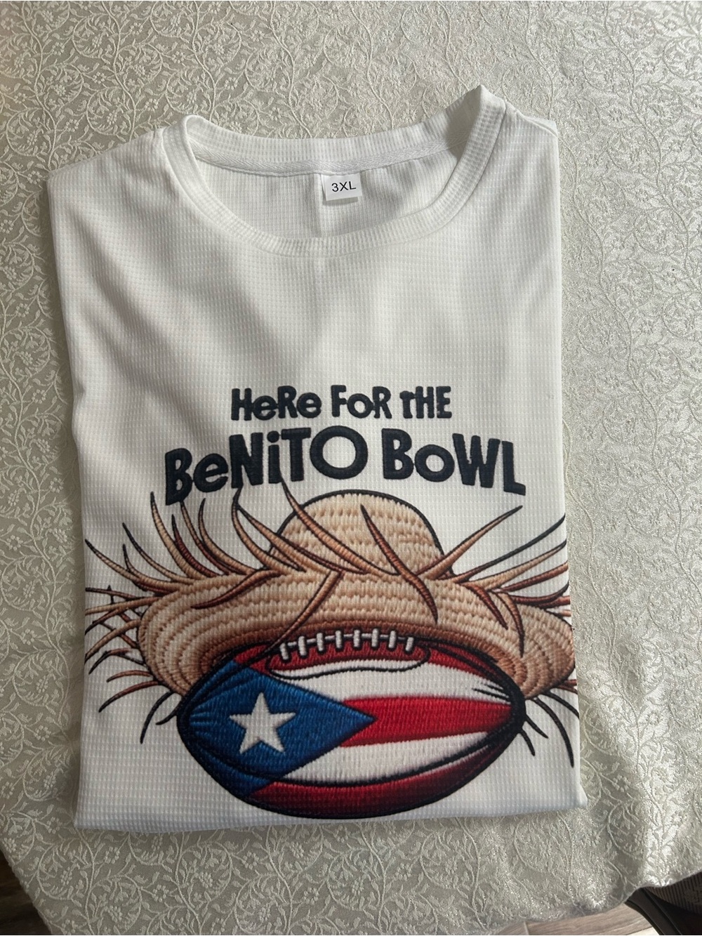White 'Here for the Benito Bowl' Long Sleeve Tee